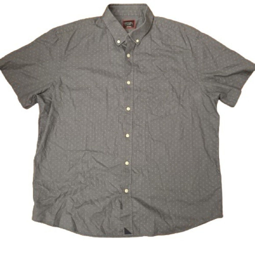 Untuckit Sinclair Shirt XL Blue Gray floral Dot Print Button Down Cotton